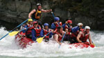Whitewater river rafting near Jasper National Park on the Fraser River