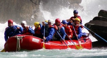 Whitewater rafting trips on the Fraser River near Jasper